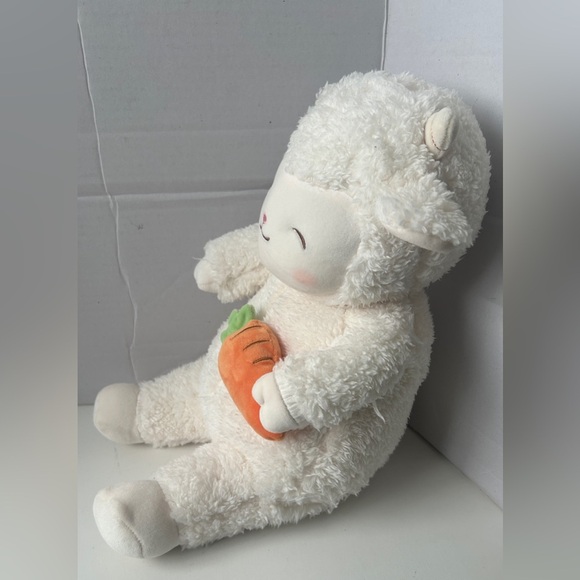 MINISO Lamb/Sheep Plush Stuffed Animal With Carrot - Picture 2 of 6